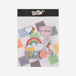 sticker-para-nina-adhesivo-de-espuma-corazon-arcoiris-magic-unicornio-koichy-rosado-Totto